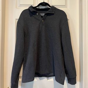 Gray button up sweater